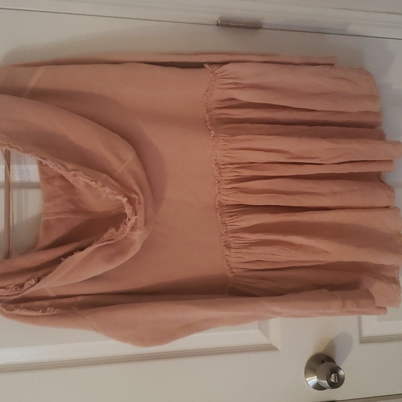 Free people oversized hooded pink sweater.  Xtra small - Picture 5 of 6